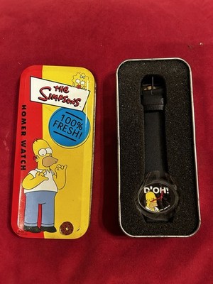 The Simpsons Homer Armbanduhr WESCO Lederarmband Sammlerstück Präsentationsdose