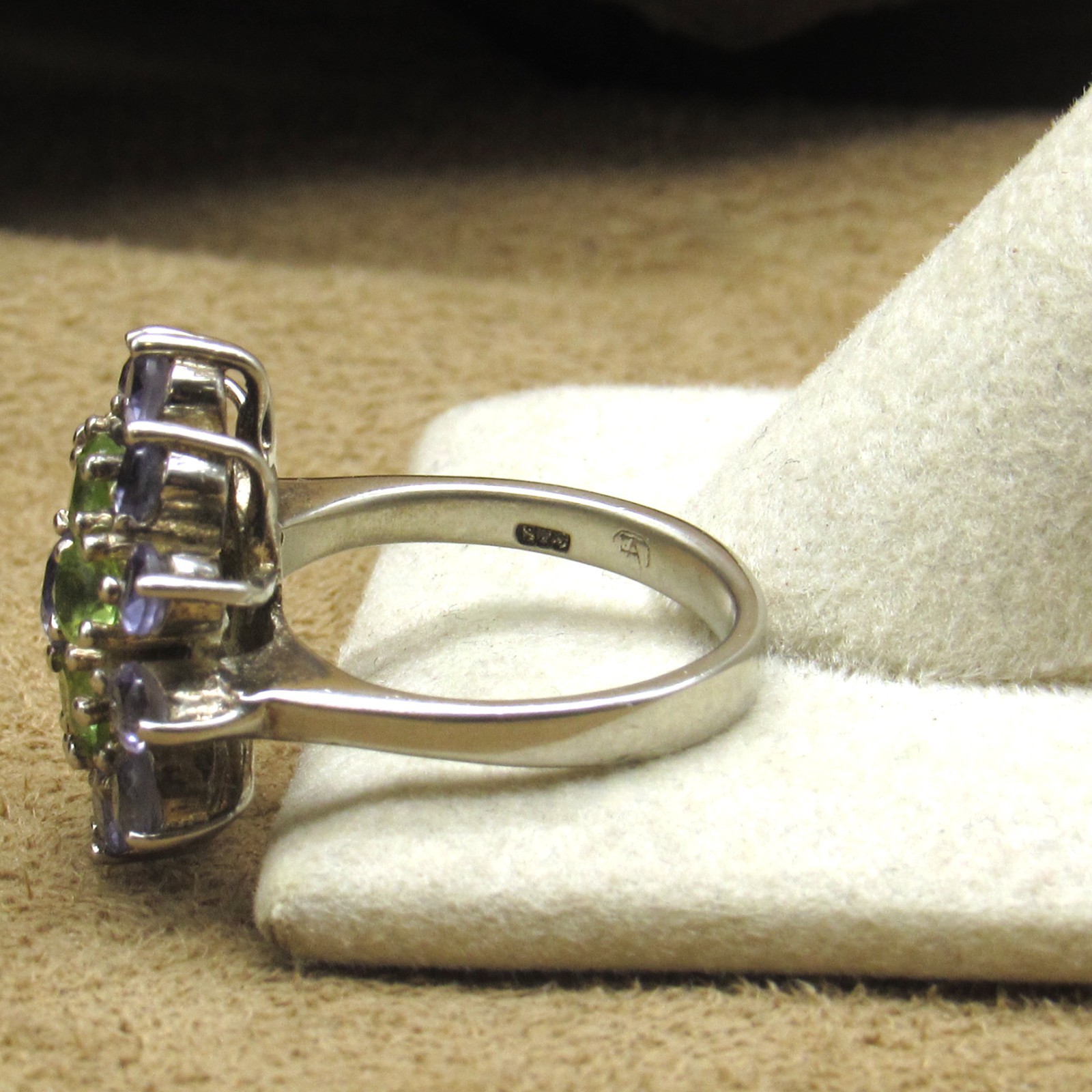 Dazzling Sterling Silver Statement Ring with Colo… - image 6