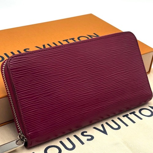 Louis Vuitton Zippy Wallet Fuchsia Leather Long Wallet Used From Japan
