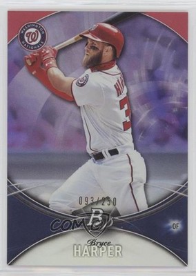 2016 Bowman Platinum Purple 93/250 Bryce Harper #50 0c6