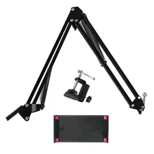 4.72-7" Lazy Bed Phone Holder Folding Long Arm Tablet Stand 360 Rotate Mount