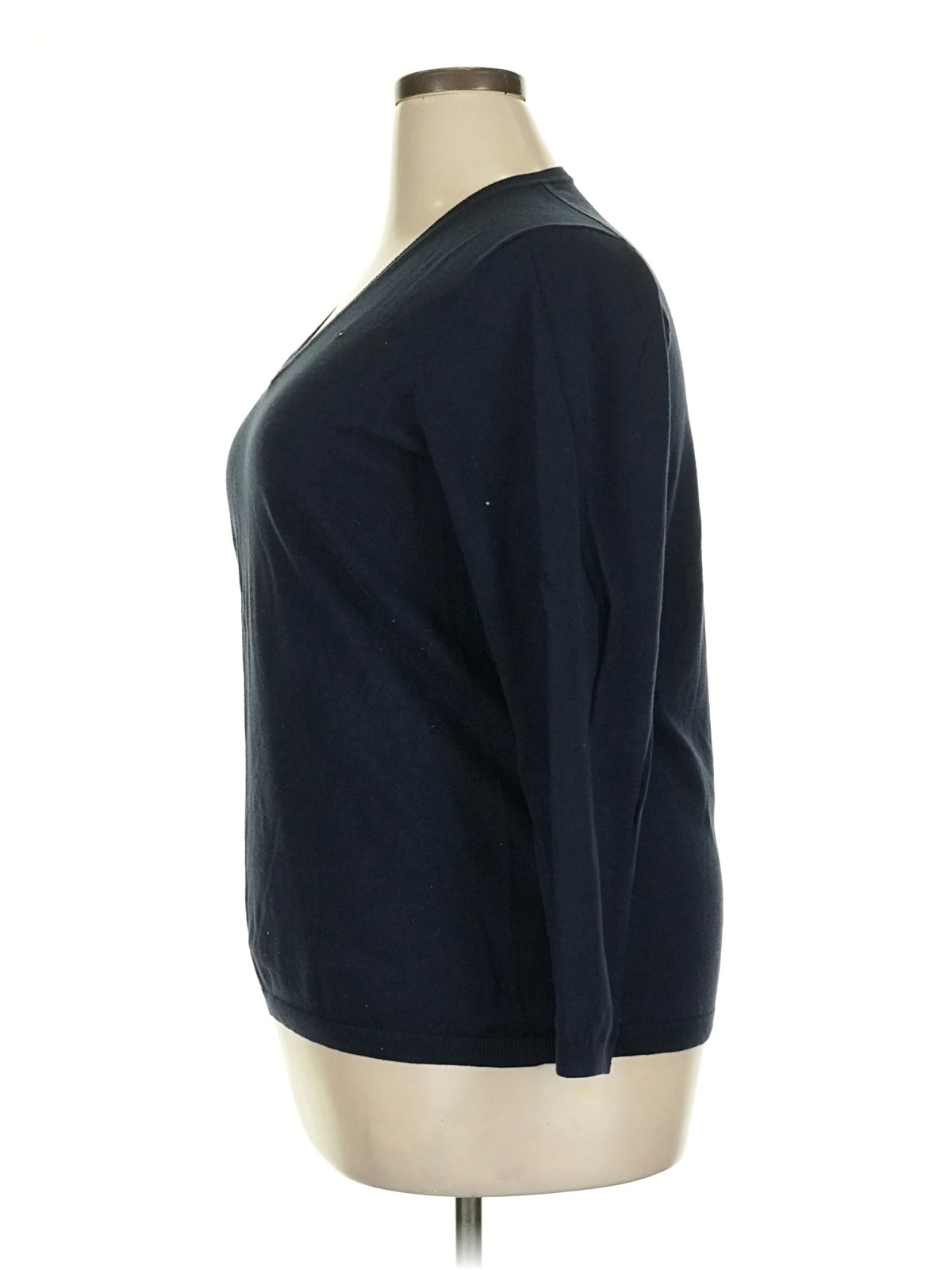 Tommy Hilfiger Women Black 3/4 Sleeve Top XXL thumbnail 4