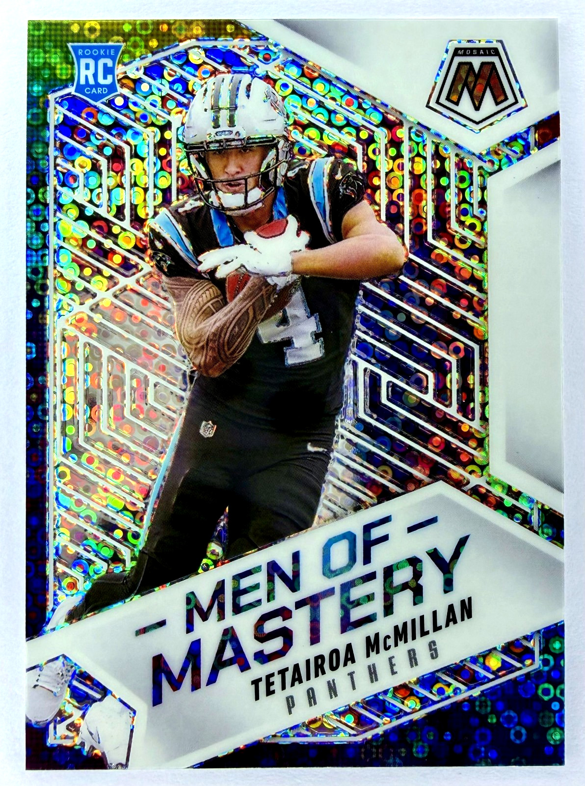 2025 Mosaic TETAIROA McMILLAN #19 RC Rookie No Huddle Silver Men Of Mastery