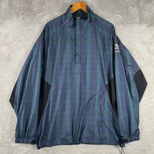 Zero Restriction Tour Series Men's Plaid Half Zip Golf Pullover Jacket XL