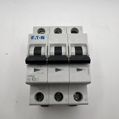 Eaton Cutler Hammer FAZ-D3/3 3AMP 3 Pole Circuit Breaker DIN Rail Mount