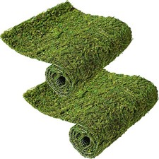 2 Rolls Dried Moss Table Runner 12 X 40 Inch Preserved Sheet Moss Mat Artificial