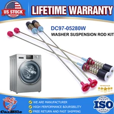 4X  DC97-05280W Washer Suspension Rod/Damper Kit Replace AP5966911 For Samsung