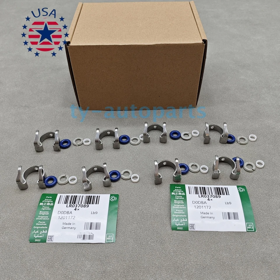 New 8PCS Fuel Injector Refit Retainer Seals Kit For LR4 Range Rover Sport !US Foto 3 de 4