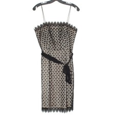 Floral Lace Dress Black Belted Homecoming Cocktail Party Y2K Romantic Coquette 8