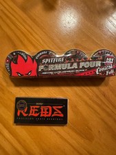 Spitfire formula four skateboard wheels 52mm w/ Red Bones Bearings