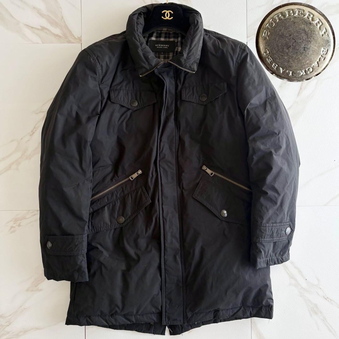 BURBERRY BLACK LABEL Down Jacket Black Size M From Japan