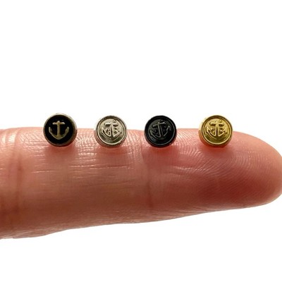 5mm Knöpfe Anker Microknöpfe Metall Miniatur Knöpfe für BJD Puppenkleidung