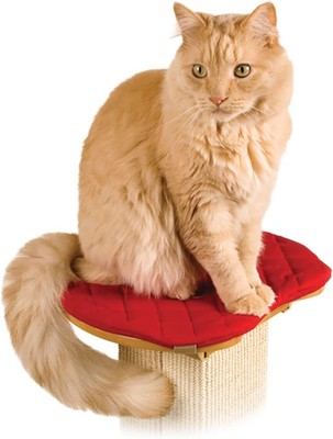 SmartCat Perch for The Ultimate Scratching Post, Color-RED 1 level, Red 