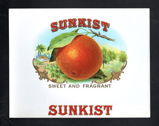 Rare Cigar Box Label SUNKIST