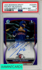 2023 BOWMAN DRAFT CHROME PROSPECT AUTO RALPHY VELAZQUEZ #CDARV PURPLE PSA 9