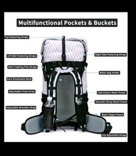 Ultralight 40L Rucksack Hiking Backpack Black/ White In UK for Fast Delivery ??