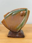 Roseville Art Pottery Wincraft Orange Pine Cone Mid Century Vase 272-6
