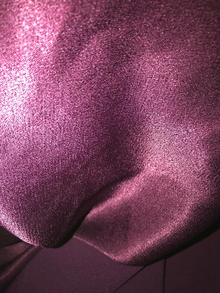 Tissu vintage crêpe jersey couleur prune larg 95 cm x H 250 cm, réf A710 - Photo 2/4