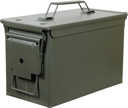 Classic Metal Ammo Box with Sealed Casket Lid - Picture 2 of 11