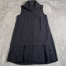 Kit and Ace Dress Women's 6 Sleeveless Black Shirt Knee Length Casual