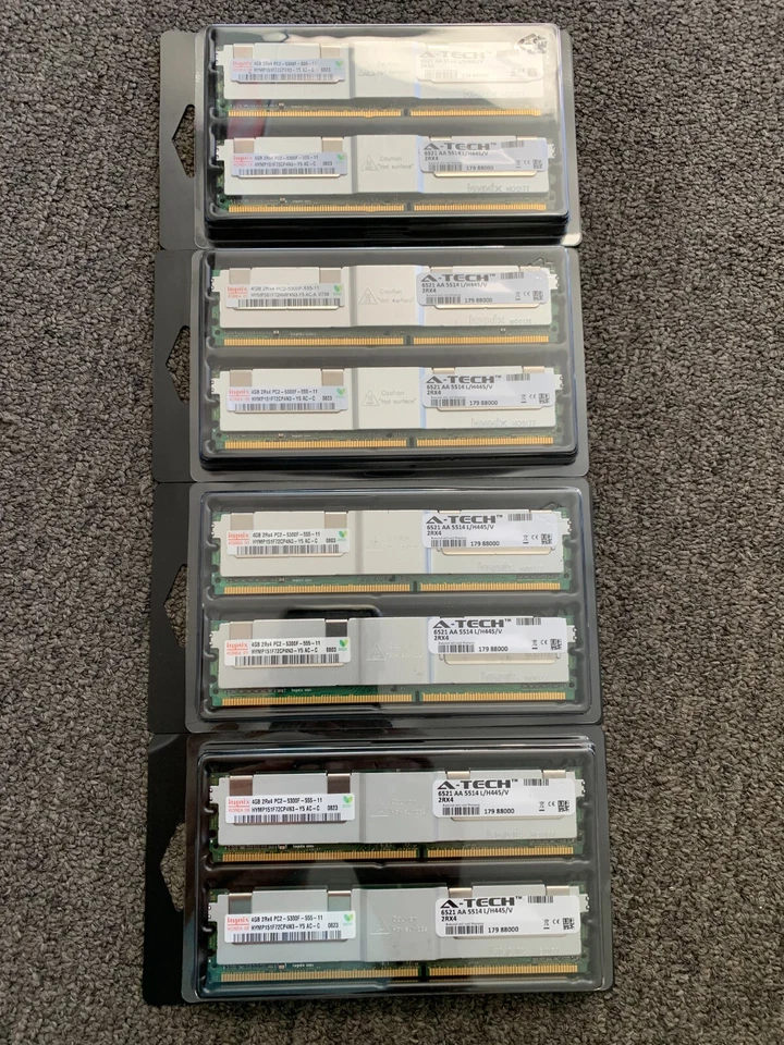 Hynix 8x 4GB   2Rx4 PC2-5300F SERVER MEMORY-NEW SEALED - Image 3 of 4