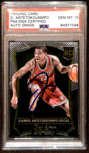2013-14 Panini Select Rookie Auto Giannis Antetokounmpo #178 PSA 10 BG6