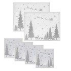 Christmas Glitter Woodland Glass Placemats or Coasters - Choose Item
