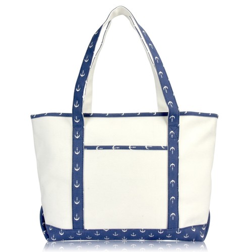 DALIX 23" Premium 24 oz. Cotton Canvas Shopping Tote Bag - Picture 75 of 79