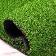 Green Artificial Grass 4 FT x 6 FT, 0.8" Fake Grass Turf Mat, Indoor Outdoor ...