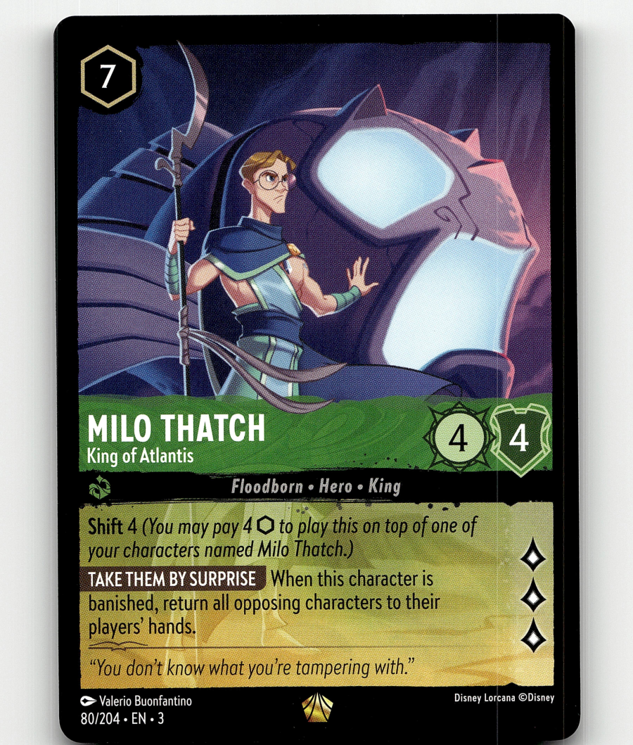 Disney Lorcana Milo Thatch - King of Atlantis - Into the Inklands