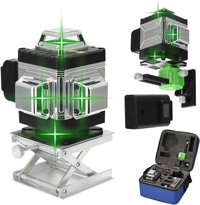 Kreuzlinienlaser 4D 16 Linien Laser Level Selbstnivellierend mit Stativ DHL