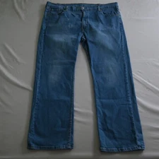 Levis 44x32 527 Low Rise Bootcut Light Wash Stretch Denim Mens Jeans