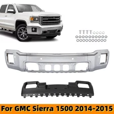 For GMC Sierra 1500 2014-2015 Front Bumper Face Bar + Front Bumper Valance Panel