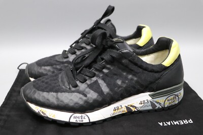 PREMIATA Lander 1724 Black Leather and fabric Sneaker Mens Size 41/ US 8