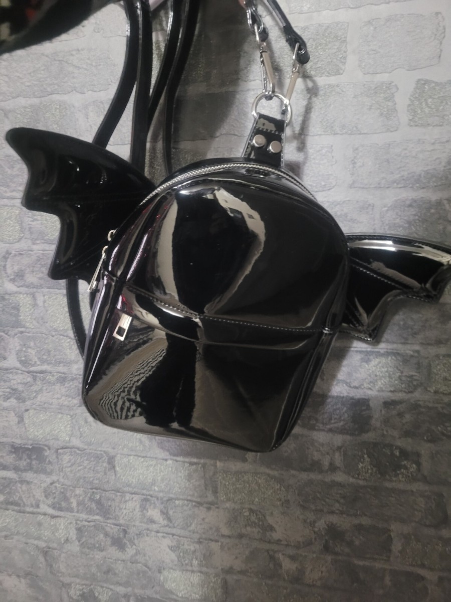 Patent bat wings goth mini backpack | eBay display picture 1