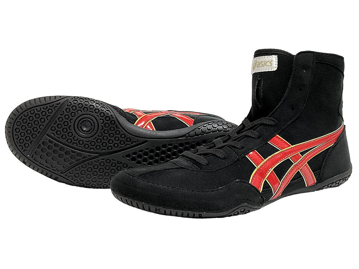 ASICS New EXEO Wrestling Boxing Shoes TWR900 1083A001 BLACK/RED/GOLD