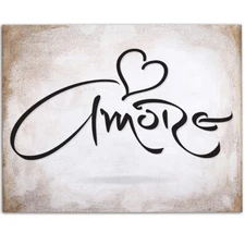 Amore Wall Decor - 11x14 Unframed Art Print - Makes a Great Wedding Gift 