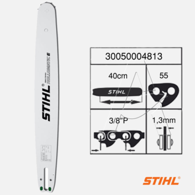 Guida Per Motosega Stihl 40 Cm - 3/8 Pollici 1,3 Mm Per Modelli Compatibili - Foto 7