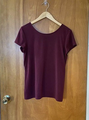 Shirt Open Back Tee Top Blouse Size 