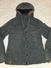 Naketano Women's Parka Jacket Size Medium M Green Insulated Full Zip Hooded