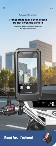 Funda de montaje para teléfono de motocicleta para teléfono de bicicleta para motocicleta scooter impermeable - Imagen 2 de 21