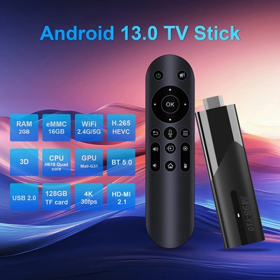 M98 Y10 Smart Android TV Box Android 13 Quad Core 4K UHD Media Stream Player USA
