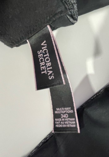 Sujetador sin tirantes Victorias Secret gris tinte espacial push up liso con aros talla 34D - Imagen 5 de 6