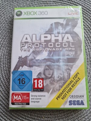 Alpha Protocol The Espionage RPG XBOX 360 Live Promo Copy Game Neu Sealed