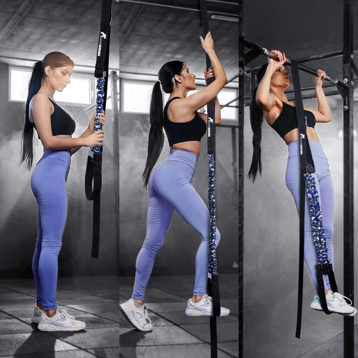 DOEPLEX New Pull Up Assist Band System Anti Snap ChinUp Assistance Elastic Band