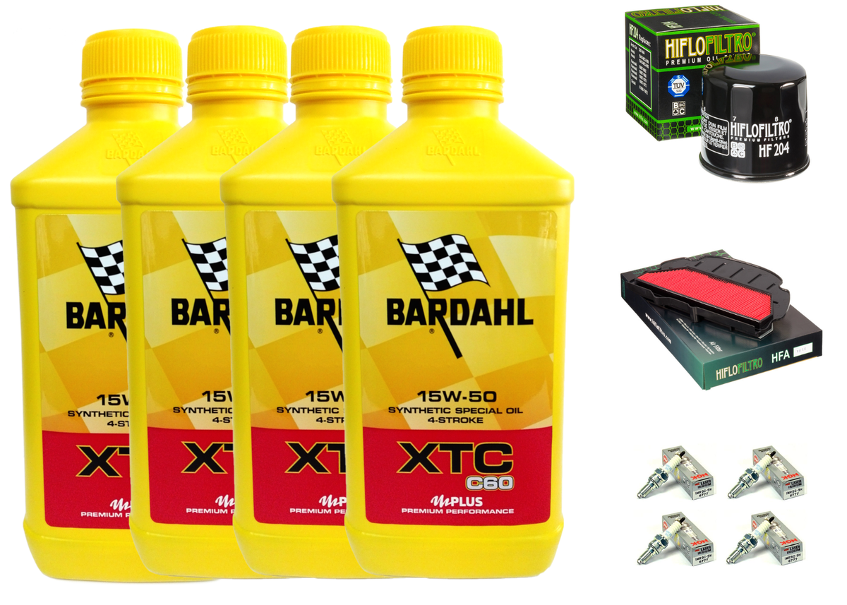 Kit Tagliando Per Honda CBR 954 RR Fireblade 2002-2003: 4 Litri Olio 10W40 + Filtro Olio HIFLO HF204