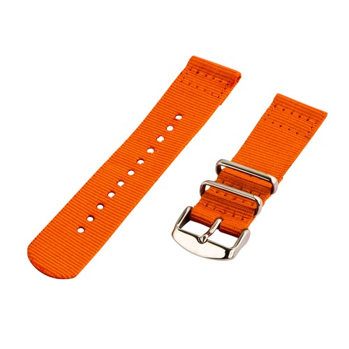 2 Piece Classic Solid Color Nylon Replacement Watch Band - Picture 4 of 20