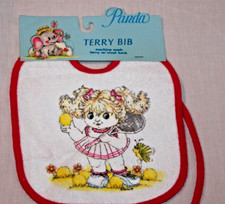 NEW PANDA VINTAGE  GIRL WITH TENNIS BALLS BIB