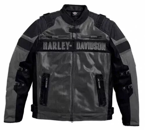 Harley-D Codura Textile & Mesh Riding Jacket Grey MeshMen Motorbike Racing - Picture 1 of 3