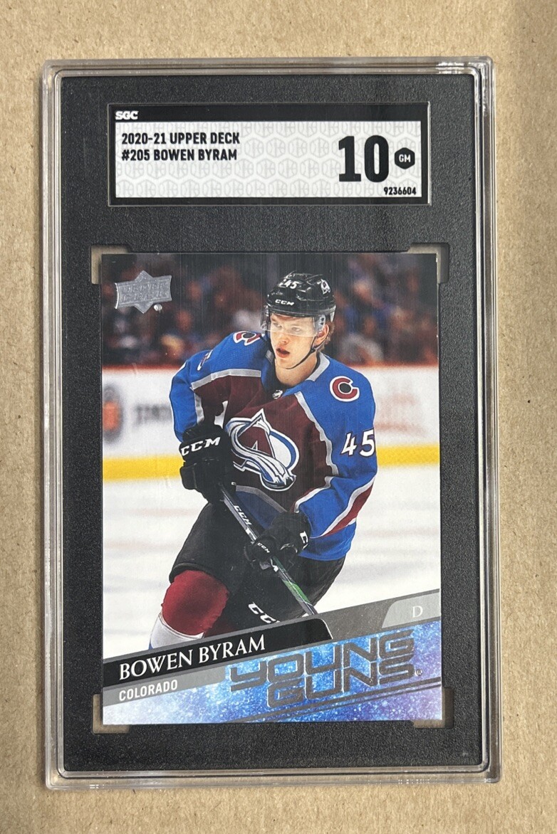 2020-21 UD Series 1 Hockey Bowen Byram Young Guns Rookie Card #205 SGC 10
